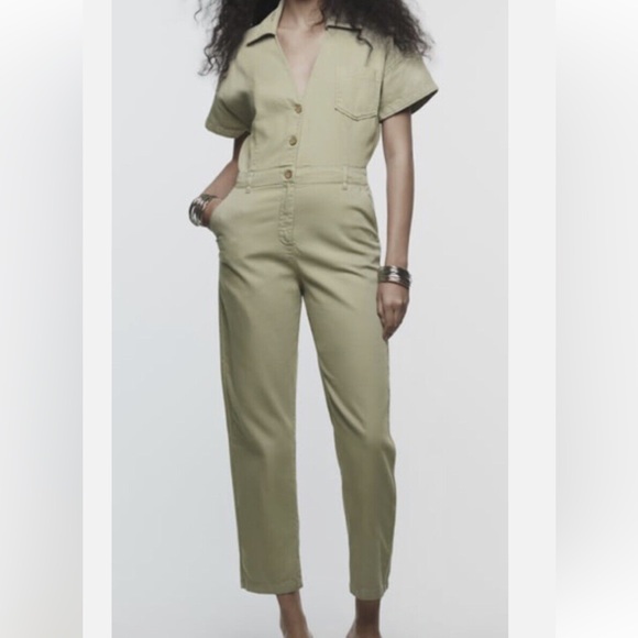 Zara short sleeve jumpsuit size m - Picture 2 of 8